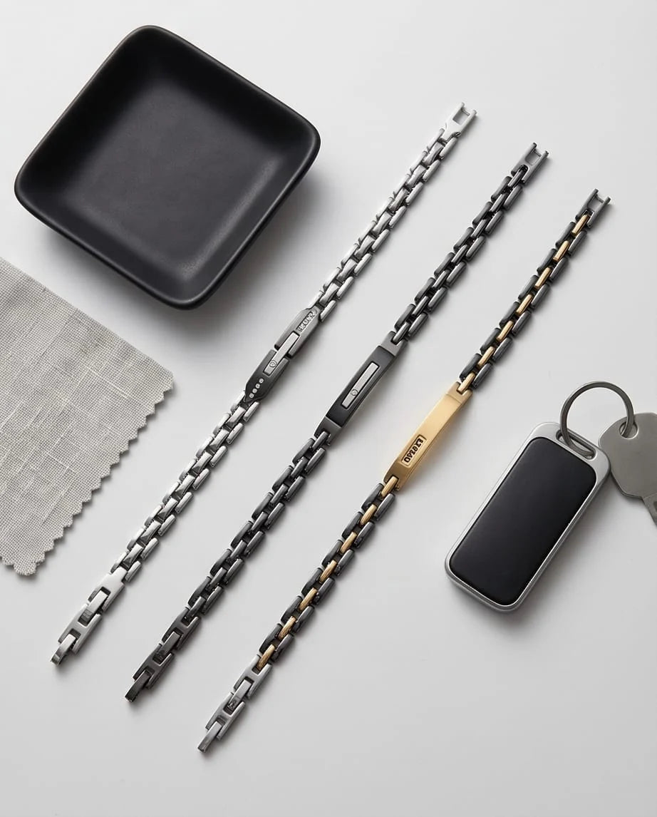 Bracciale Semirigido da Uomo in Acciaio