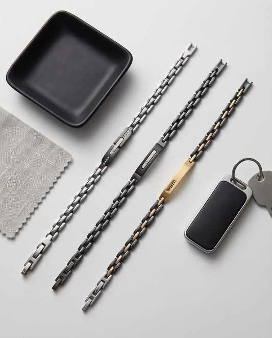 Bracciale Semirigido da Uomo in Acciaio
