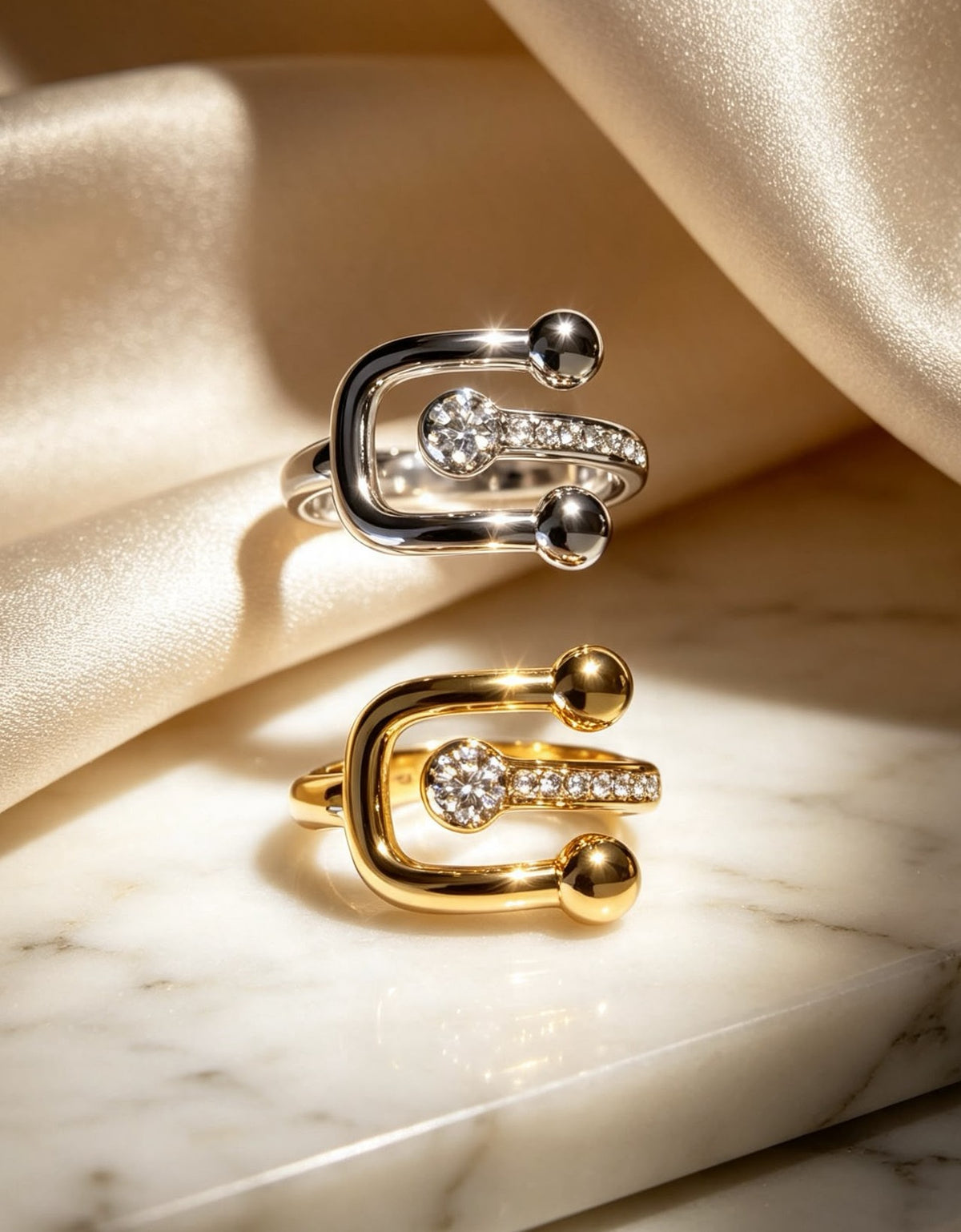 Anello Industrial-Chic "Eclisse" – Acciaio Inossidabile