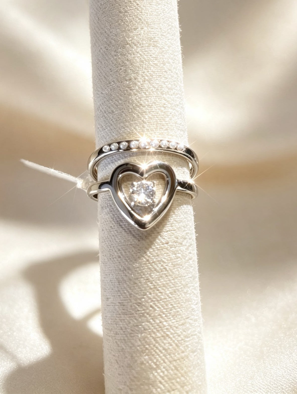Anello Double Layer "Aura d'Amore" in Acciaio