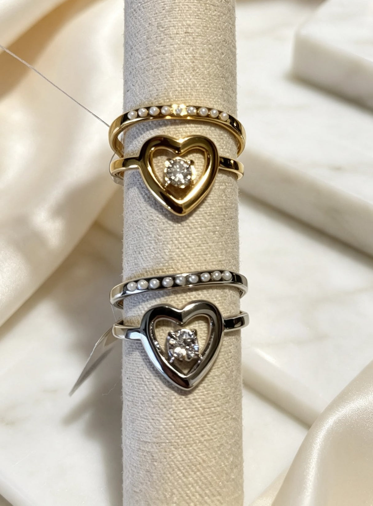 Anello Double Layer "Aura d'Amore" in Acciaio