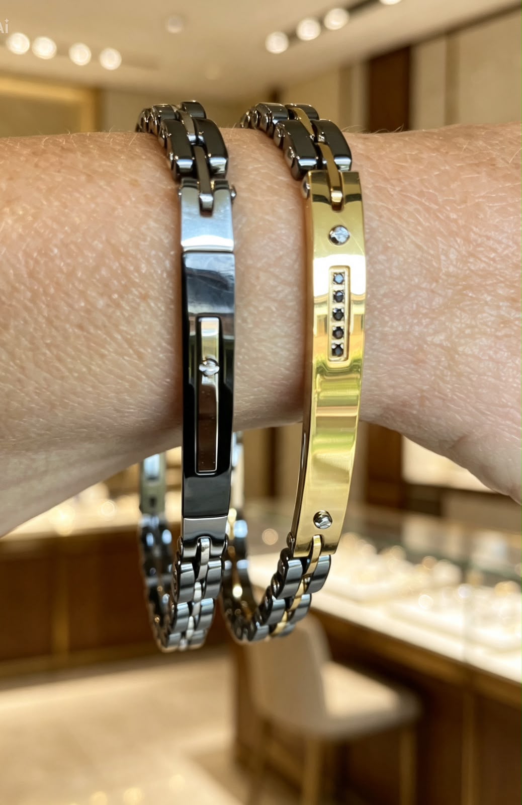 Bracciale Semirigido da Uomo in Acciaio