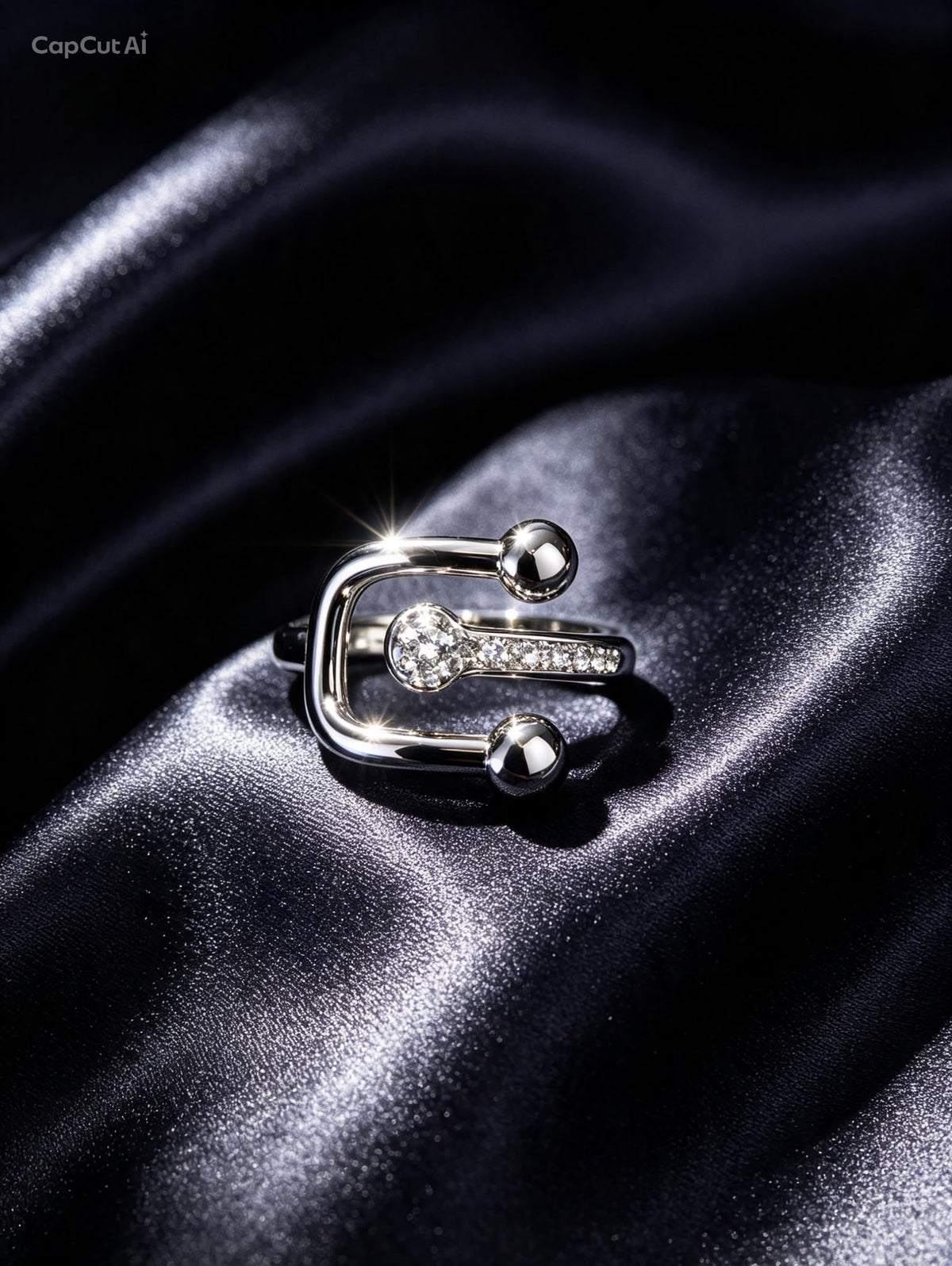 Anello Industrial-Chic "Eclisse" – Acciaio Inossidabile