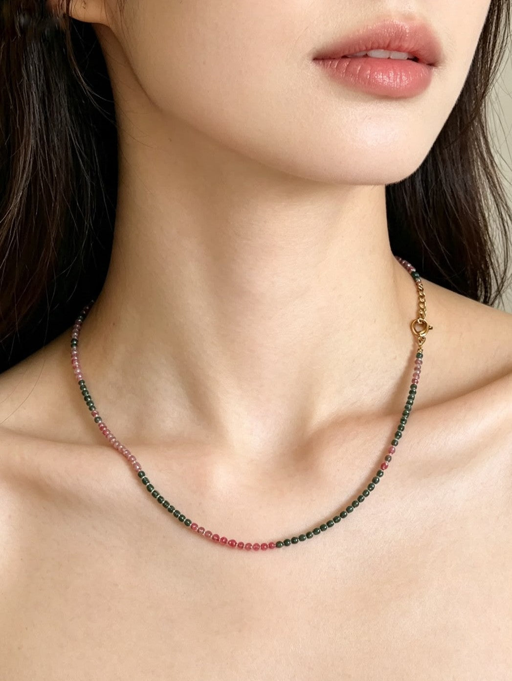 Collana Choker Watermelon Tourmaline