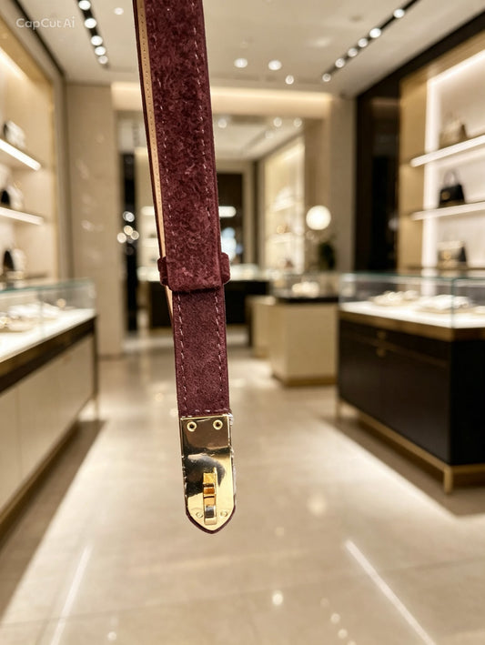 Cintura Scorrevole Universale in Camoscio – Collezione Gold
