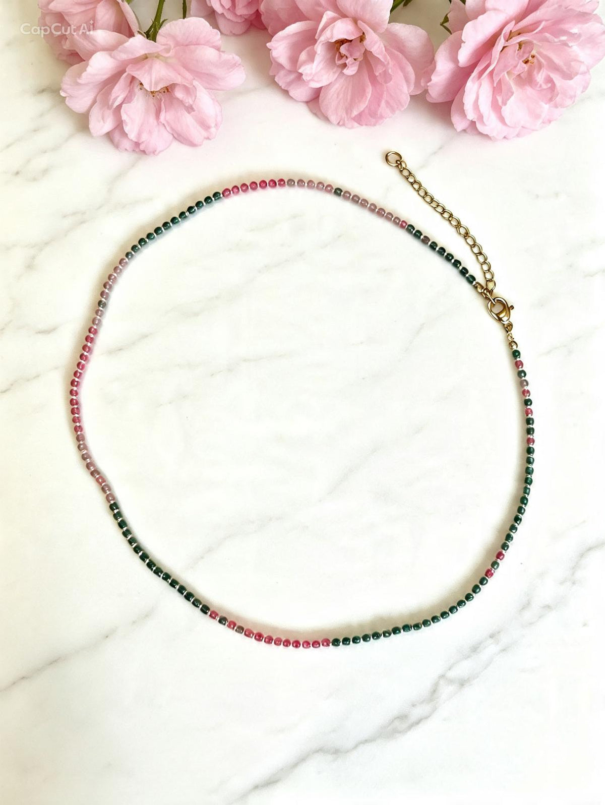 Collana Choker Watermelon Tourmaline