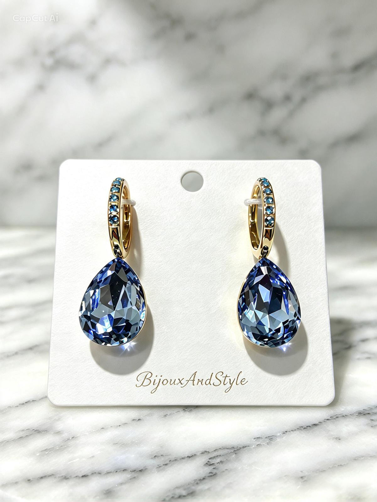 Orecchini Pendenti Crystal Drop in Acciaio e Strass