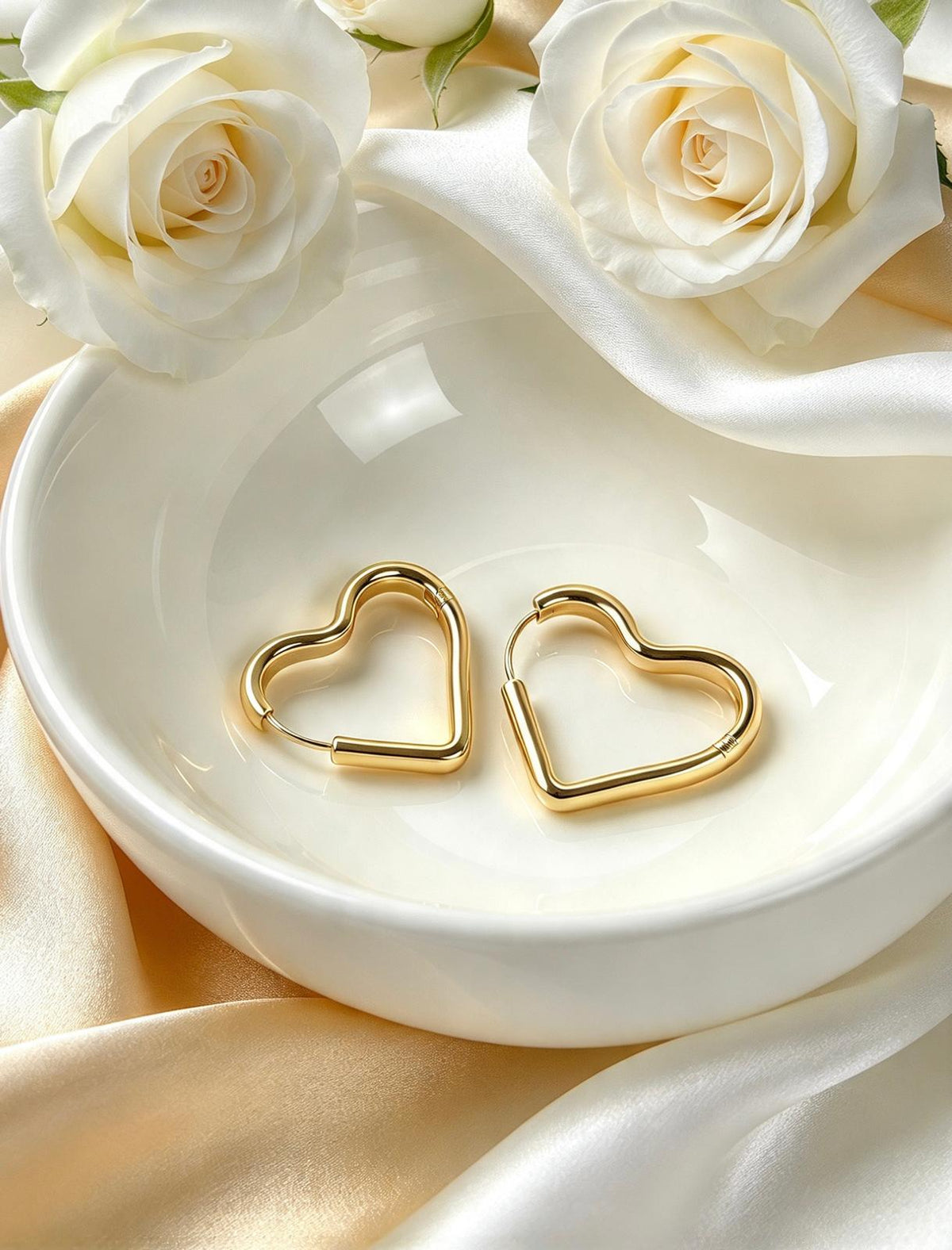 Orecchini Hoop Sweet Heart in Acciaio